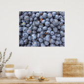 Fotografie verse bosbessen poster (Keuken)