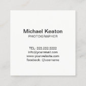 Fotografie Vet Monogram Grunge Fotograaf Vierkante Visitekaartje (Achterkant)