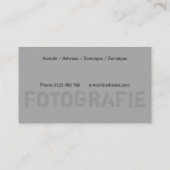 fotografie visitekaartje (Achterkant)