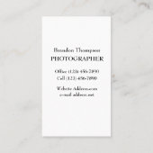 Fotografie Visitekaartje (Achterkant)