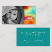 Fotografie Visitekaartje Foto Bold Turquoise (Voorkant / Achterkant)