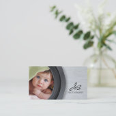 Fotografie Visitekaartje Metaal Chrome Sjabloon (Staand voorkant)