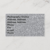 Fotografie Visitekaartje Silver Elegant Monogram (Achterkant)