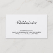 Fotografie-Visitekaartje - Teddy Bear Visitekaartje (Achterkant)