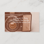 Fotografie Visitekaartje Vinatge Camera (Achterkant)