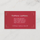 Fotografie-Visitekaartjes in rood en wit Visitekaartje (Achterkant)