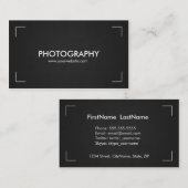 Fotografie-Visitekaartjes in zwart-wit Visitekaartje (Voorkant / Achterkant)