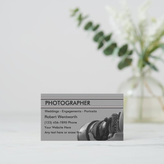 Fotografie Visitekaartjes Modern Design (Staand voorkant)