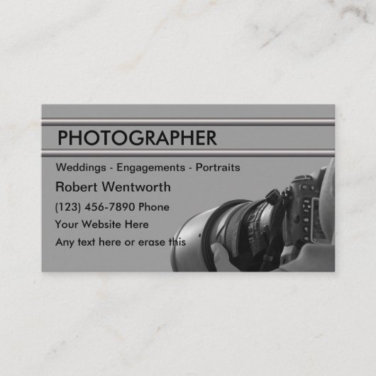 Fotografie Visitekaartjes Modern Design (Voorkant)