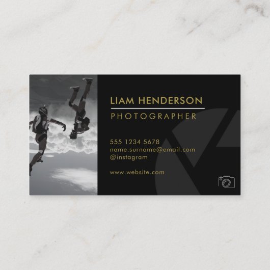 Fotografie Visitekaartjes Moderne fotograaf (Achterkant)