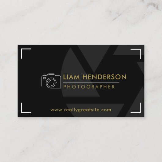 Fotografie Visitekaartjes Moderne fotograaf (Voorkant)