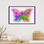 Fotografie vlakke Abstracte vlinderkunst Poster (Keuken)