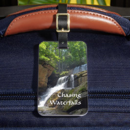 Fotografie voor het achtervolgen van watervallen bagagelabel