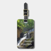 Fotografie voor het achtervolgen van watervallen bagagelabel (Voorkant verticaal)