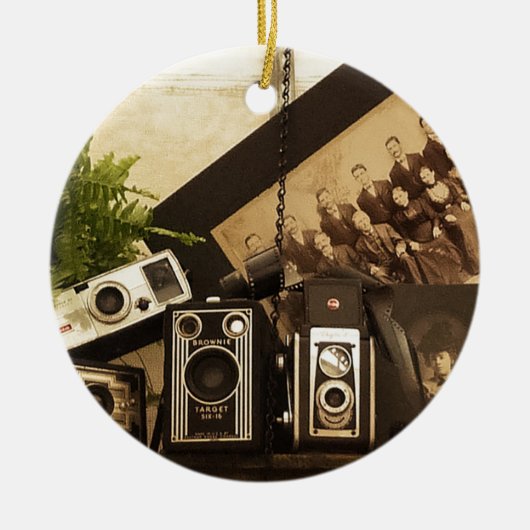 Fotografie voor oude tijd keramisch ornament (Voorkant)