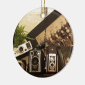 Fotografie voor oude tijd keramisch ornament (Links)