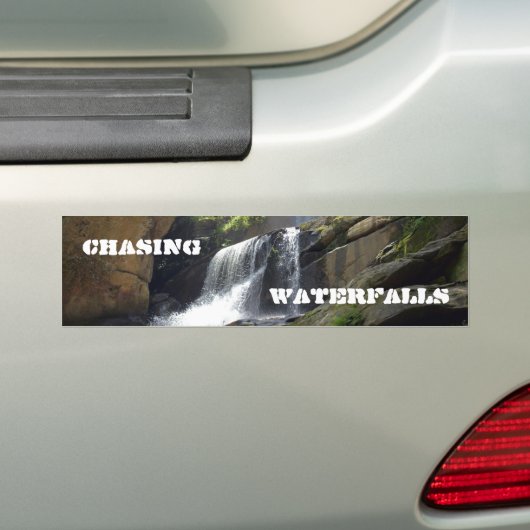 Fotografie voor watervallen bumpersticker (Op auto)