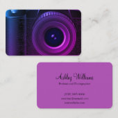 Fotografie voor zwart en Paars Visitekaartje (Voorkant / Achterkant)