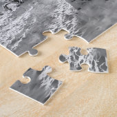 Fotografie voor zwarte en witte achtergrondsneeuws legpuzzel (Zijkant)