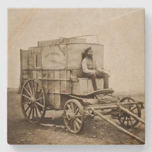 Fotografie wagen van Roger Fenton foto-realisme Stenen Onderzetter