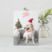 Fotografie Warm Wishes met aangepaste achtertekst Feestdagenkaart (Staand voorkant)