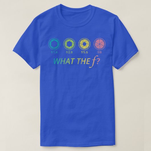 Fotografie wat de F Fotografe grappige camera F T-shirt (Design voorkant)