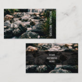 Fotografie WATERFALL STONES + uw ideeën Visitekaartje (Voorkant / Achterkant)