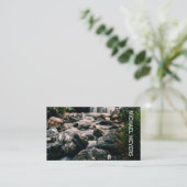 Fotografie WATERFALL STONES + uw ideeën Visitekaartje (Staand voorkant)