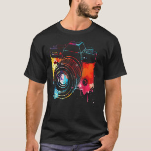 Fotografie Waterverf Camera Fotograaf Foto T T-shirt