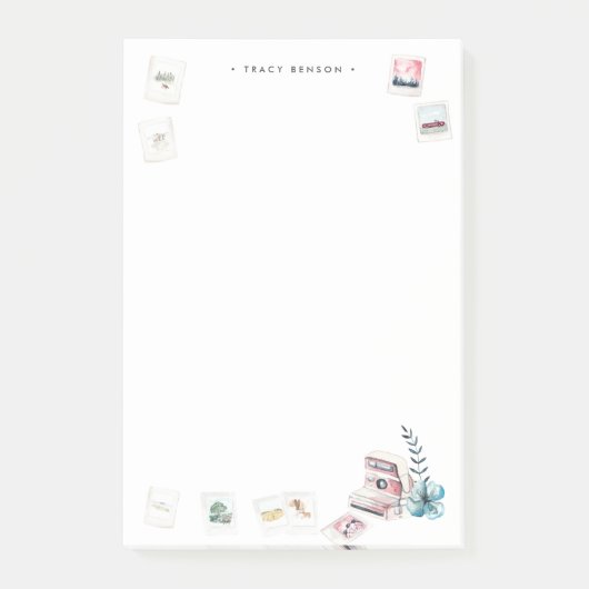 Fotografie | Waterverf camera op maat Post-it® Notes (Voorkant)