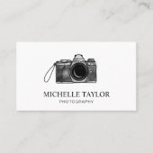 Fotografie  Waterverf Camera QR-code Visitekaartje (Voorkant)