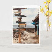 Fotografie Wenskaart "Tiki Bar" Kaart (Gele Bloem)