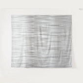 Fotografie Wit Zilver Chique Faux Tinsel Achtergro Wandkleed (Voorkant (horizontaal))