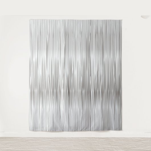 Fotografie Wit Zilver Chique Faux Tinsel Achtergro Wandkleed (Voorkant)