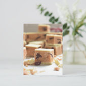 Fotografie Witte chocolade Cherry Fudge Briefkaart (Staand voorkant)