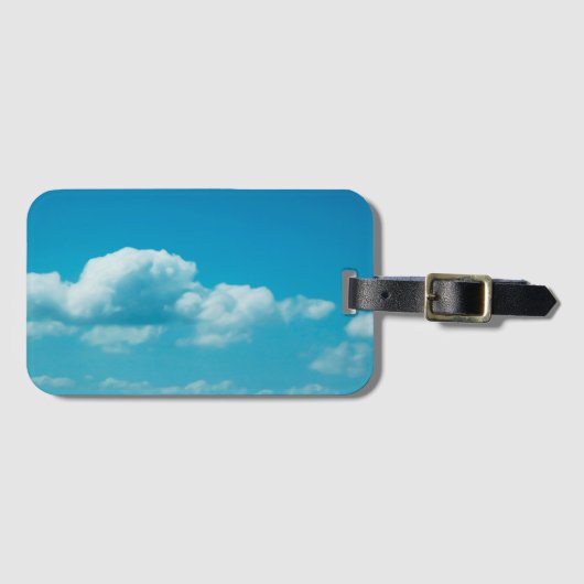 Fotografie - wolken in de hemel + je ideeën bagagelabel (Voorkant (horizontaal))