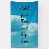 Fotografie - wolken in de hemel + je ideeën spandoek (Verticaal)