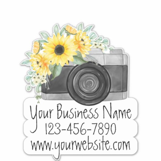 Fotografie Zakelijk Decal Sticker (Voorkant)