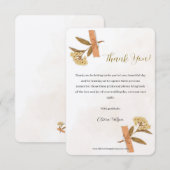 Fotografie Zakelijke Droge Bloemen Dank u kaart (Voorkant / Achterkant)