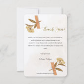 Fotografie Zakelijke Droge Bloemen Dank u kaart (Voorkant)