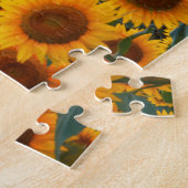 Fotografie Zonnebloemveld Complex Jigzaag Puzzles Legpuzzel (Zijkant)