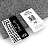 Fotografie Zwart-wit QR-code Visitekaartje