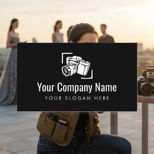 Fotografiebedrijf logo visitekaartsjabloon visitekaartje