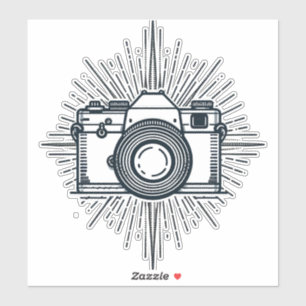 Fotografiecamera minimaal sticker