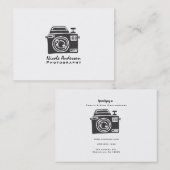 Fotografiecamera Moderne Minimale Logo Visitekaartje (Voorkant / Achterkant)