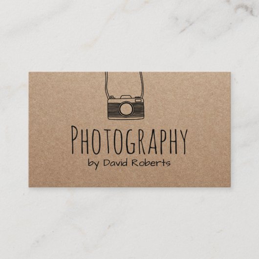 Fotografiecuter, minimalistisch roest visitekaartje (Voorkant)