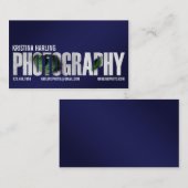 Fotografiecutout - blauw visitekaartje (Voorkant / Achterkant)