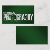Fotografiecutout - groen visitekaartje (Voorkant / Achterkant)