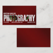 Fotografiecutout - rood visitekaartje (Voorkant / Achterkant)