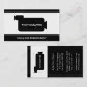 Fotografiefilmmaker Fotografie zwart/wit Visitekaartje (Voorkant / Achterkant)